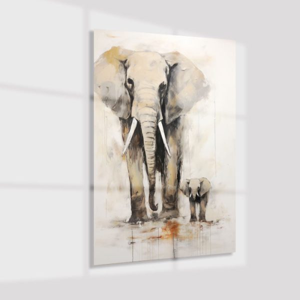 Plexiglas4_23015-Elephant with child-Painting
