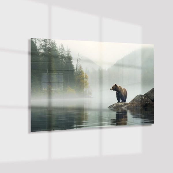 Plexiglas4_23058-Bear by lake-Animals