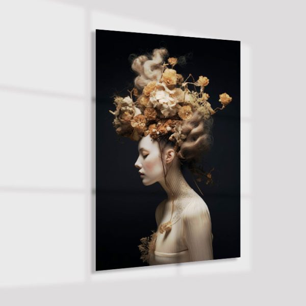 Plexiglas4_23062-Woman with flowers-Portrait Woman
