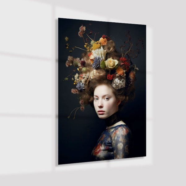 Plexiglas4_23064-Woman with flowers-Portrait Woman