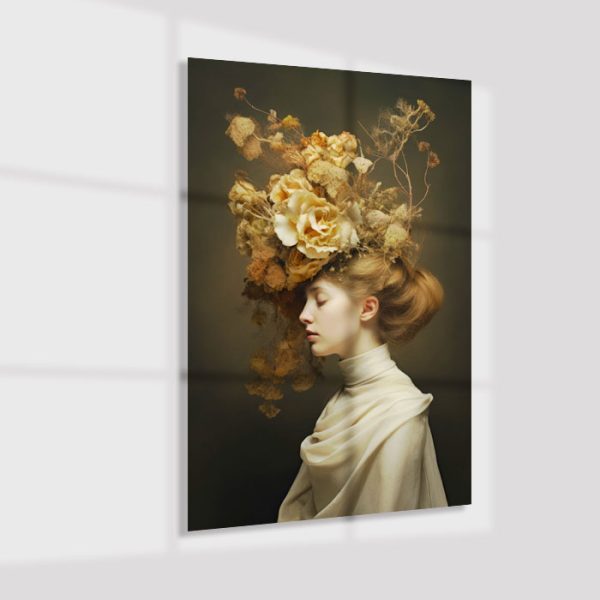 Plexiglas4_23066-Woman with flowers-Portrait Woman