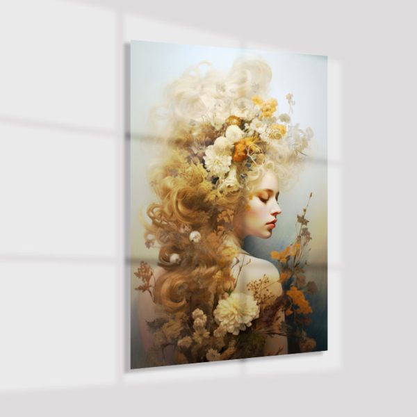 Plexiglas4_23069-Woman with flowers-Portrait Woman