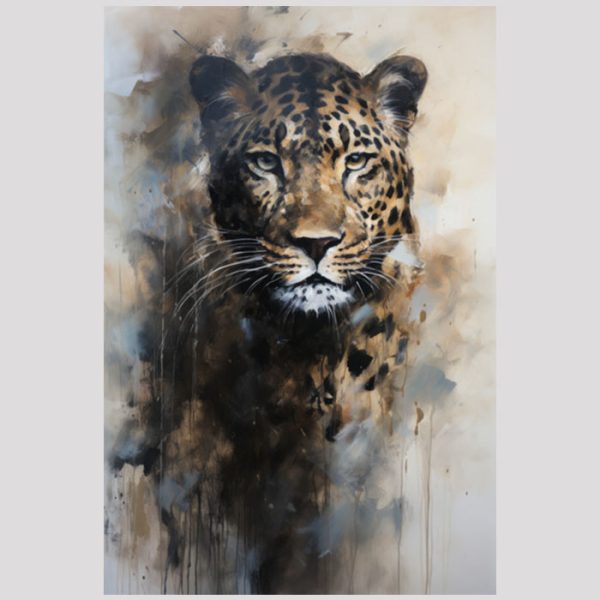 vierkant_23006-Leopard beige tint-Painting