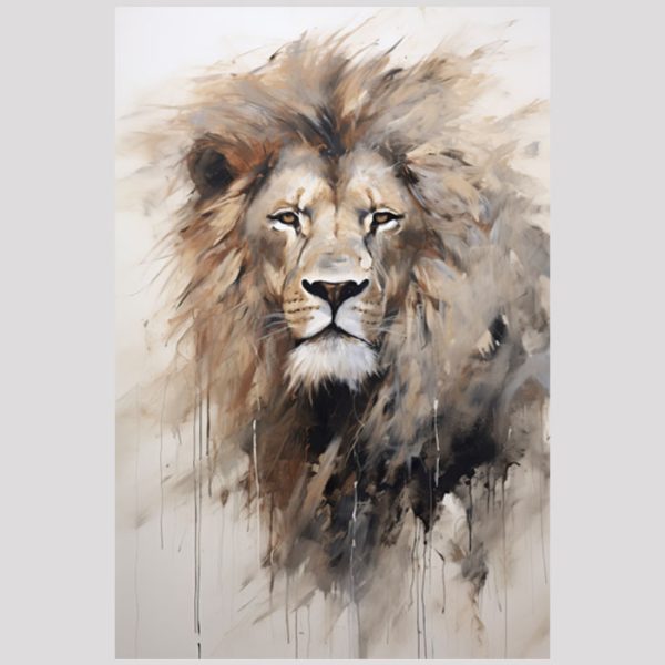 vierkant_23009-Leopard beige-grey tint-Painting