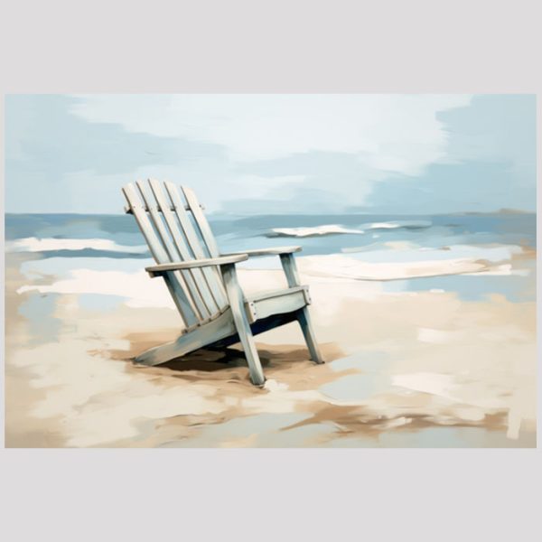 vierkant_23036-Chair on the beach-Abstract painting