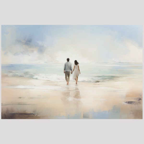 vierkant_23038-Couple on the beach-Abstract painting