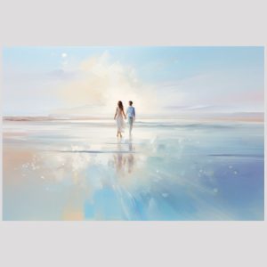 vierkant_23040-Lovecouple on the beach-Abstract painting