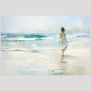 vierkant_23044-Lady in white by the sea-Abstract painting