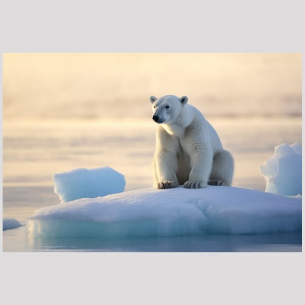 vierkant_23050-Polar bear on ice-Animals