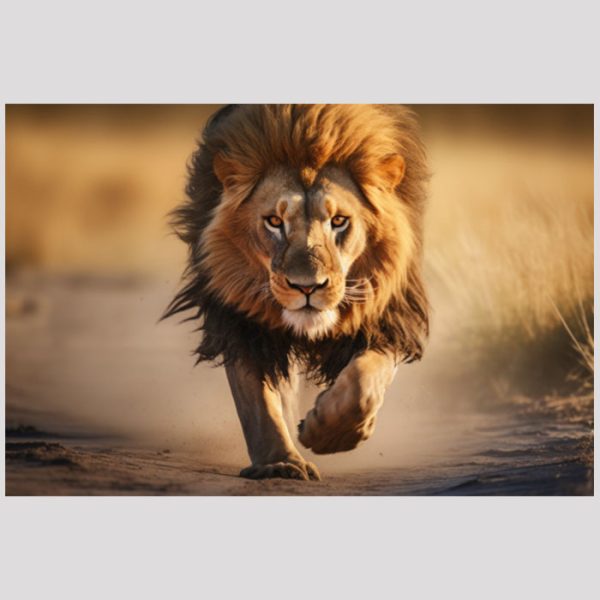 vierkant_23056-Running lion-Animals