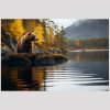 vierkant_23060-Bear by lake-Animals