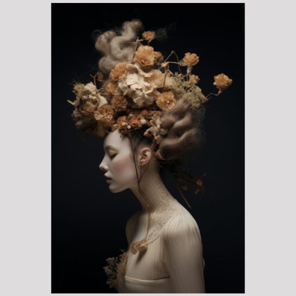 vierkant_23062-Woman with flowers-Portrait Woman