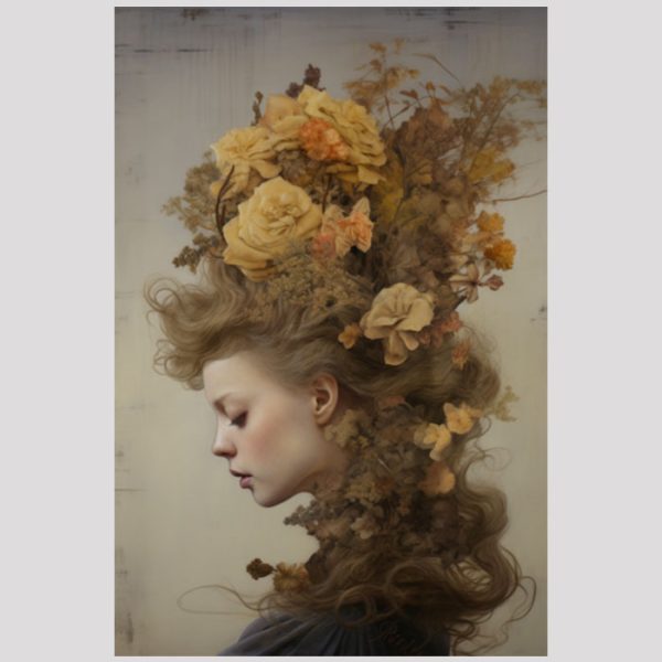 vierkant_23063-Woman with flowers-Portrait Woman