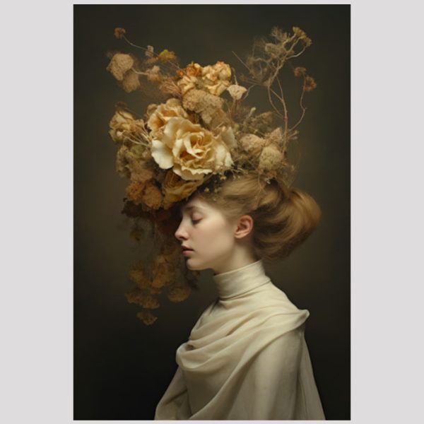 vierkant_23066-Woman with flowers-Portrait Woman